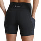 Black Women’s Flex-Fit Compression Shorts with pockets designed for obstacle racers