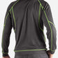 Black Men’s Scrub Jacket with neon green contrast stitching and seams