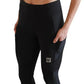 Black Women’s Flex-Fit Compression Capri Leggings with mesh side panels and logo detail