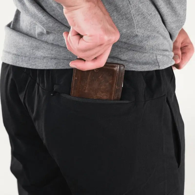 Black Traveler Joggers with Concealed Carry and Carrier Retention Waistband for Men