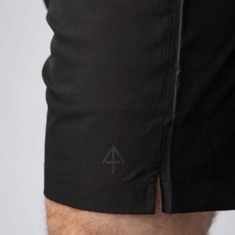 Black carrier training shorts for concealed carry with 5-inch inseam for athletic training