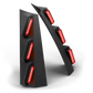 Black automotive LED light panels on Feniex Quantum 2.0 Pillar Mount for first responders