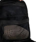 Black backpack with mesh side pocket, perfect as a discreet rifle backpack