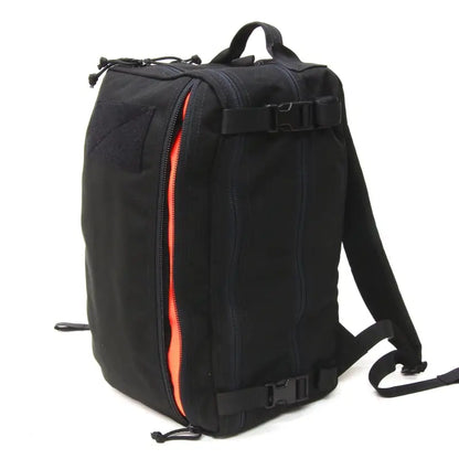 Black backpack with orange stripe from Battalion Series 24hrplus Black Complete Tactical Grey