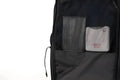Black backpack pocket with mesh compartments in SUMMIT Discreet Rifle Backpack design