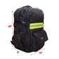 Black backpack with reflective green stripes for Firefighter Personalized Tan Backpack