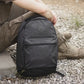 Black ECHO EDC Backpack with front zippered pocket, ideal for concealed carry