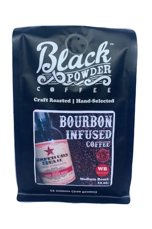 Black Bag of Southern Star Bourbon Infused Coffee from Costa Rica, Medium Roast