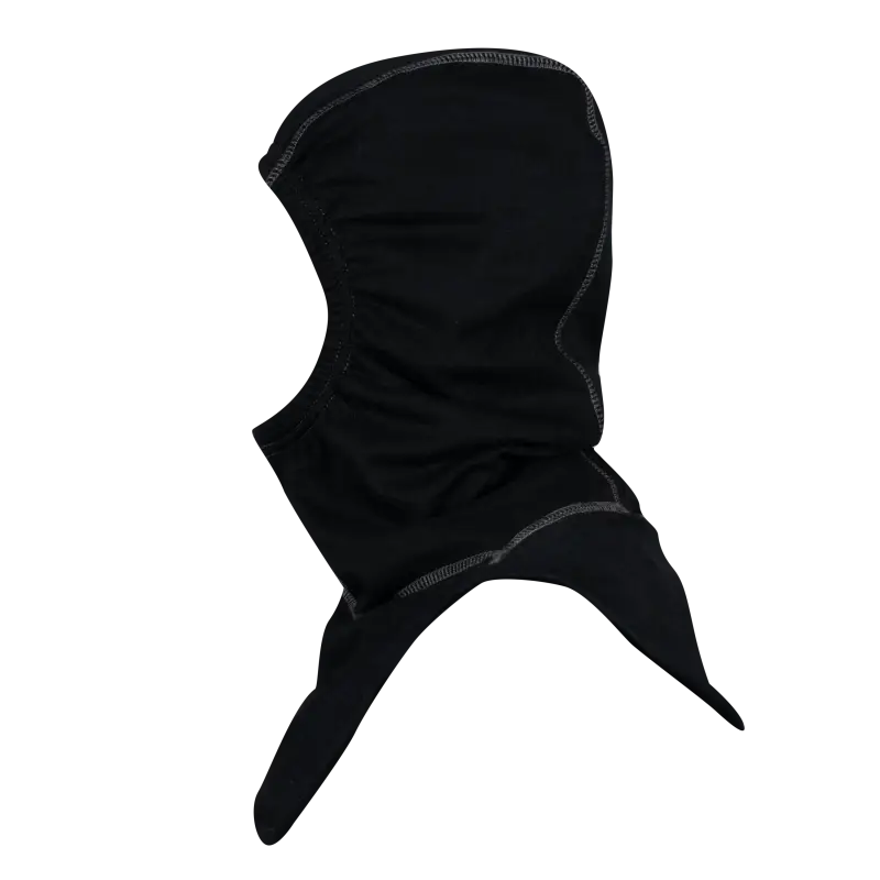 Black Majestic PAC II Hood with extended neck covering in carbon based tri-blend fabric