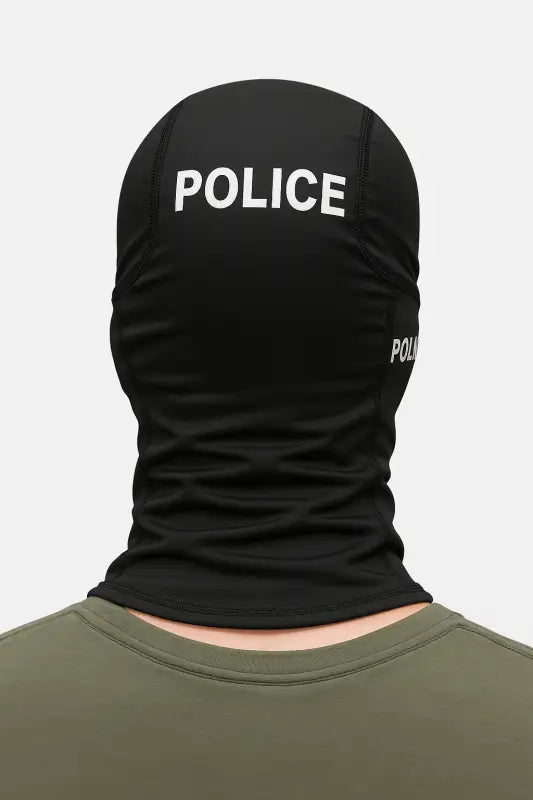 Police balaclava with POLICE text for first responders and police protection gear