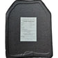 Black ballistic plate with body armor label in large size for BIG BOY Crusader 2.0 XL armor