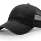 Black baseball cap with mesh back and leather patch for first responders and firefighters
