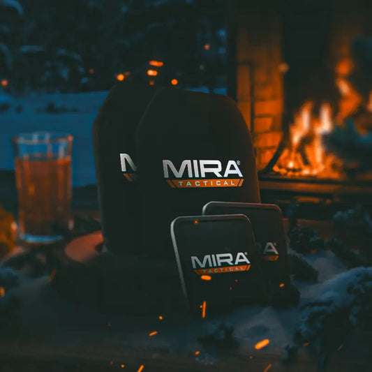 Black baseball cap with MIRA branding from the Winter Shield Armor Bundle for body armor plates