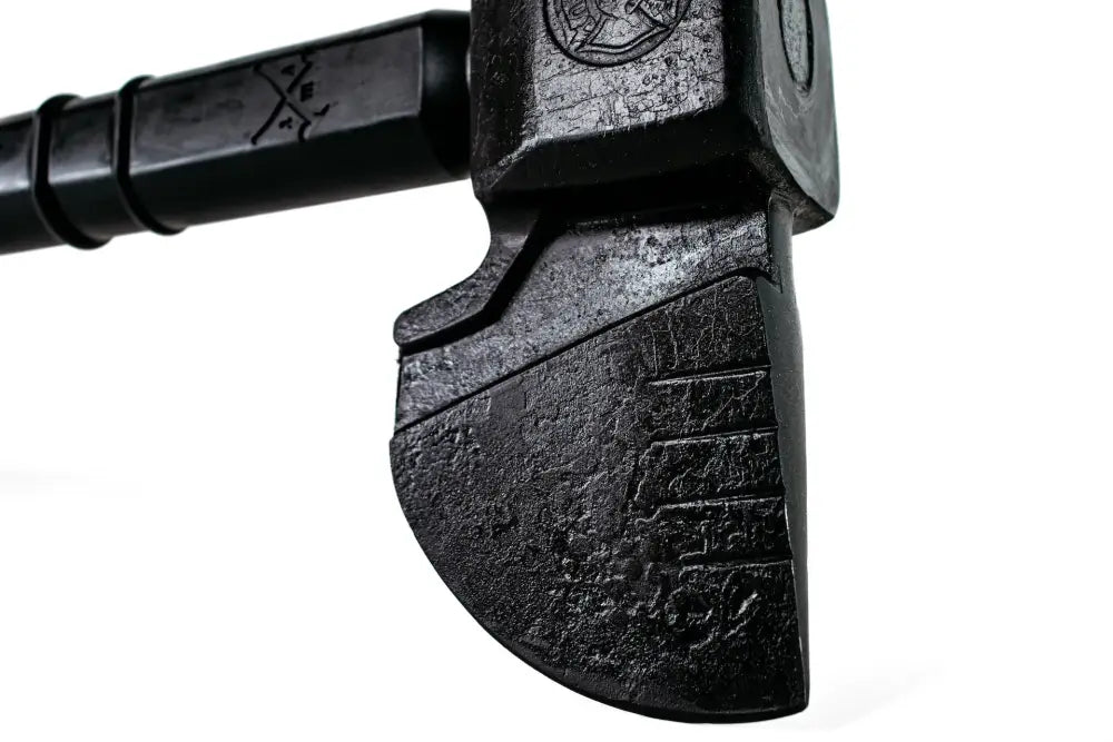 Black battle axe head with textured surface for heavy irons by TSR FIRE MAUL® for firefighters