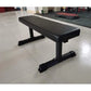Black weightlifting bench for fitness, ideal for first responders, firefighters, and police
