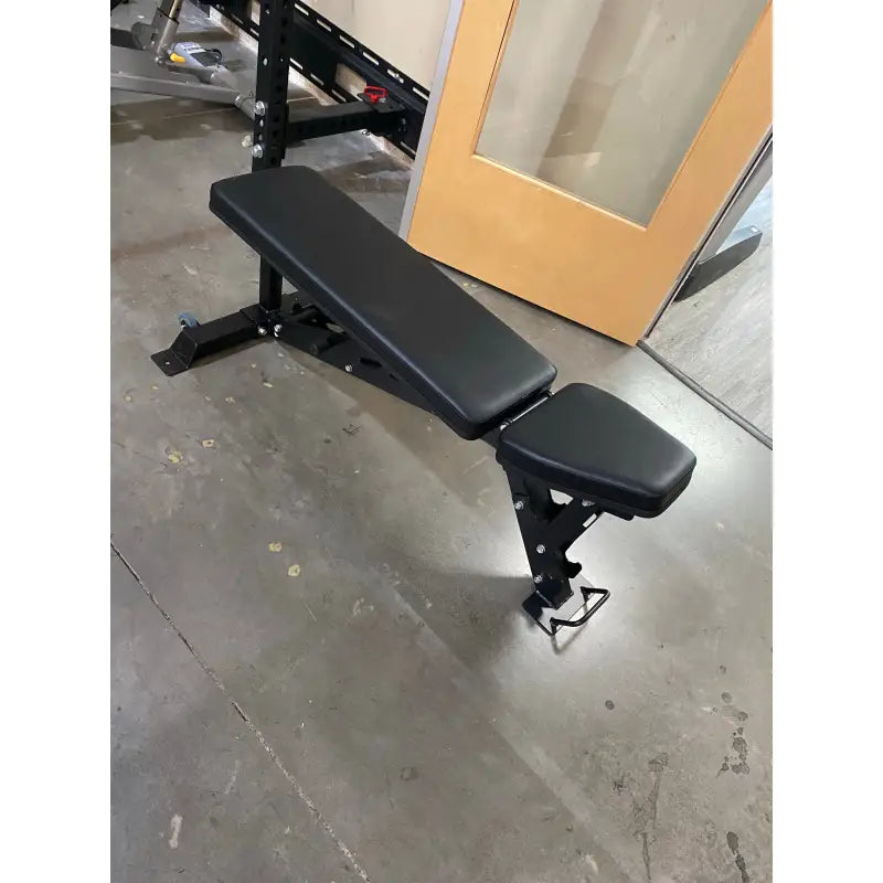 Black weightlifting bench from SFE Commercial Adjustable Multiple Position FID Bench