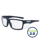 Black Bifocal Safety Reader Glasses with Side Shields for High Impact Protection, Lightweight Frame