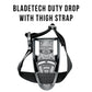 Black Bladetech duty drop holster with thigh strap for Sig Sauer P365-FUSE with weapon-mounted light