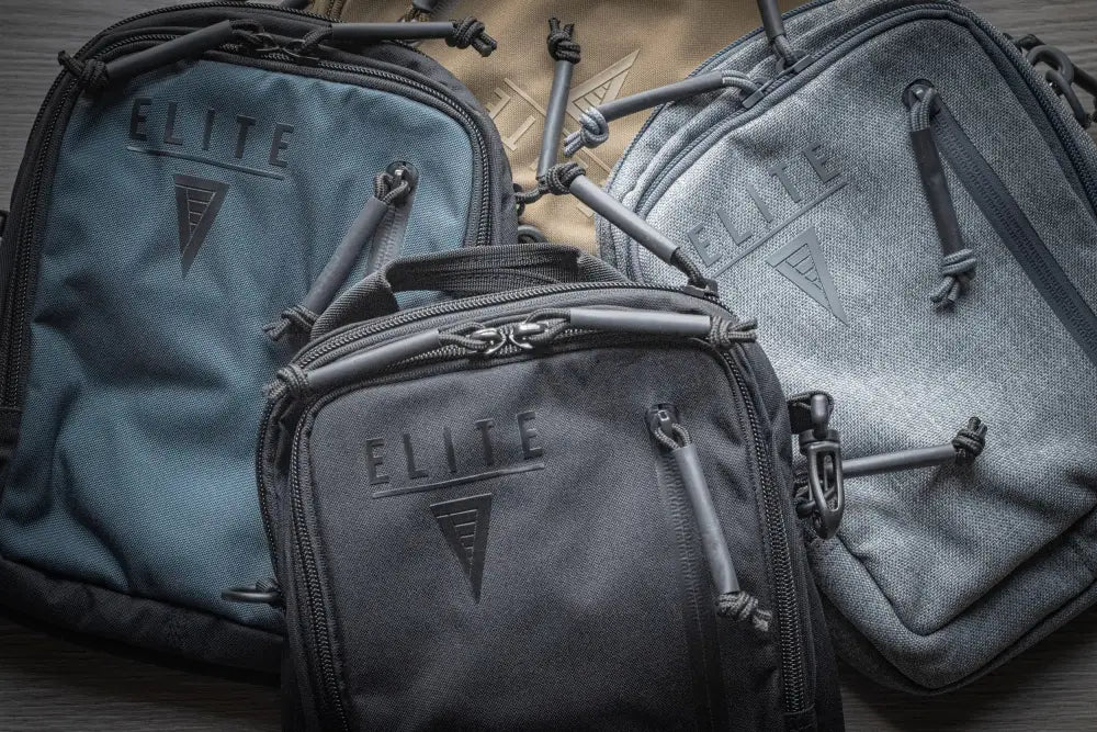 Black and blue Elite tactical backpacks for the Avenger Concealment Gun Pack