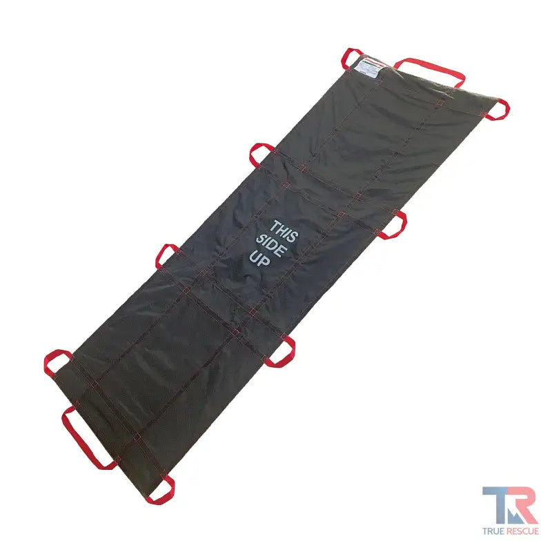 Black NAR Responder QuikLitter body bag with red handles and straps foreasy transport