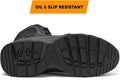 Black boot sole of MAG LYNX 8 inch law enforcement tactical boot for first responders