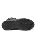 Black boot sole with non-metallic composite for firefighter and first responder safety