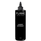 Black Flame brand laundry detergent bottle with twist cap and activated charcoal