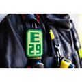 Black bottle with green E29 logo label for IdentiFire SCBA Accountability Shoulder Strap System