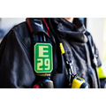 Black bottle with green E29 logo for IdentiFire SCBA Accountability Shoulder Strap System
