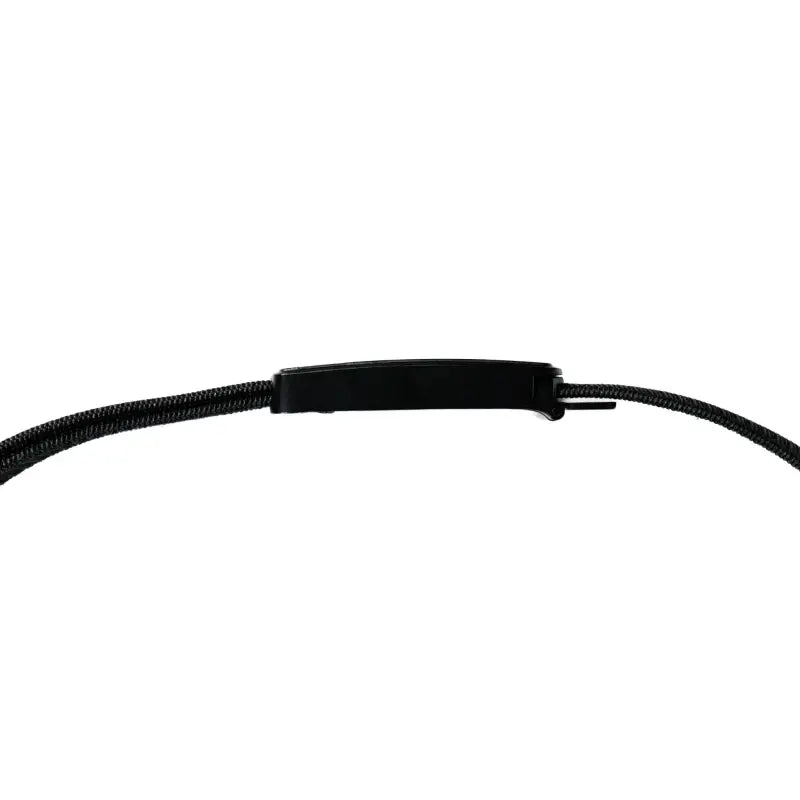 Black braided cable with slider for Enhanced Rapid Clasp Retention Belt