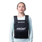 Black BULLETPROOF VEST with FRONT text, ProtectVest® - Fast, NIJ Level IIIA, CXS - C3XL