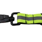 Black carabiner clip with neon yellow strap for Firefighter Key Ring with Heavy Duty Hook