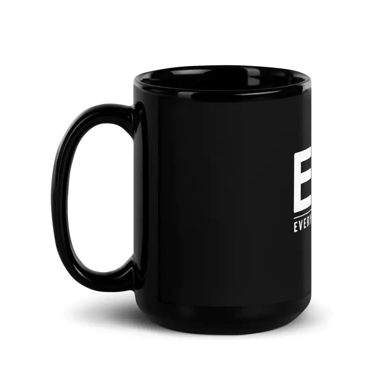 Black ceramic mug with white text for EMS Every Minute Sucks, perfect for morning java