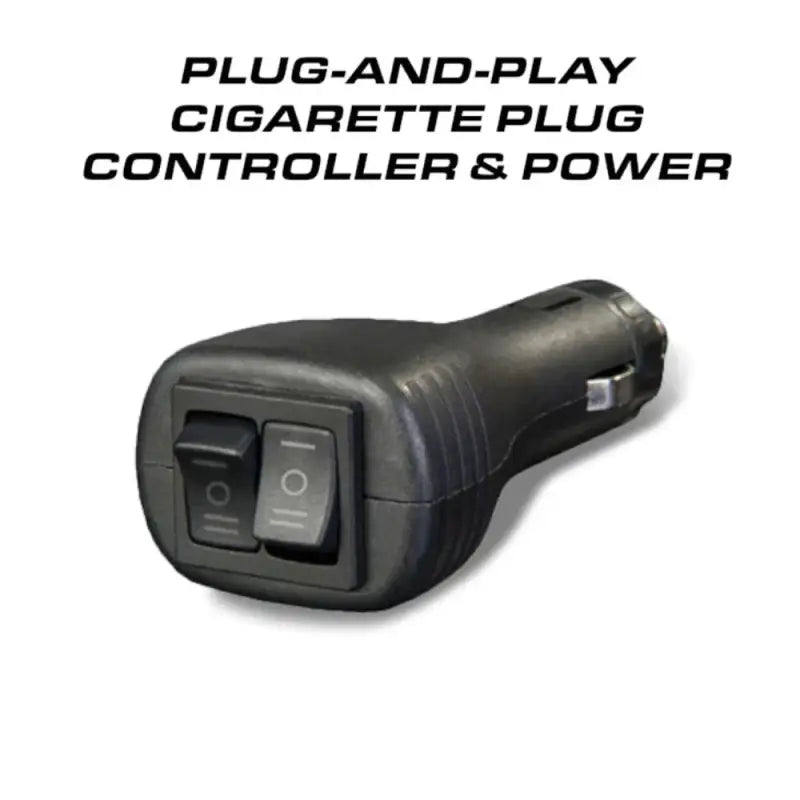 Black cigarette lighter plug controller for Fusion-S 2X Dash Light with pattern capabilities
