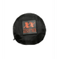 Black circular storage bag with orange XX 221B logo for Venture Packable Daypack