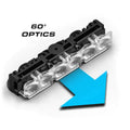 Black and clear LED light bar with blue arrow for Feniex Fusion-S 2X Dash Light pattern capable
