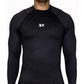 Black Maxx-Dri Silver Elite Long Sleeve Shirt with white logo on chest