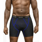 Black Maxx-Dri RFX Boxer Briefs with blue seam details and elastic waistband