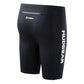 Black MudGear Men’s Elite-Fit Compression Shorts with text on the side