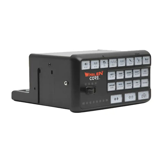 Black control box with buttons for Whelen CenCom Core-S emergency communication system