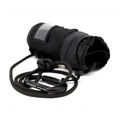 Black cylindrical camera lens warmer with power cord in Personal Rope + Bailout Kit
