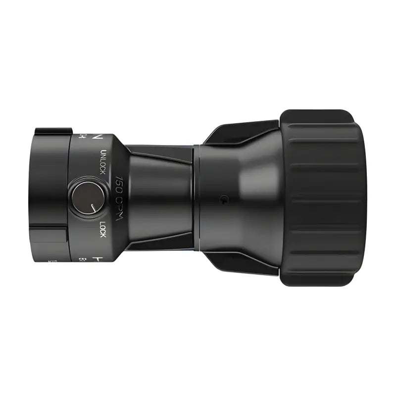 Black cylindrical flashlight with adjustable focus for Blade-150GPM@75PSI-Nozzle use