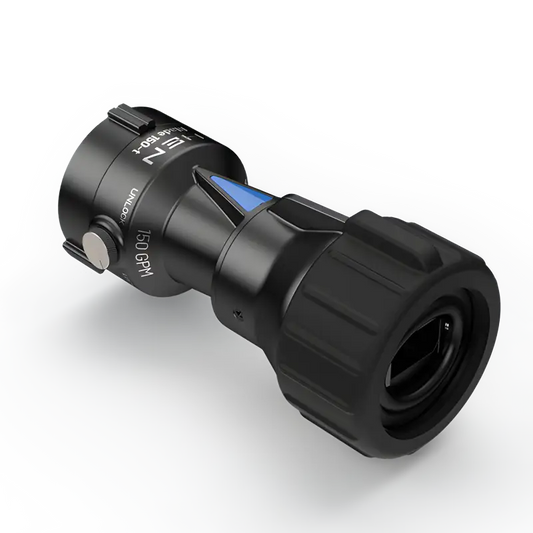 Black cylindrical optical scope for Blade-160GPM 50PSI nozzle with adjustment knobs