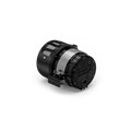 Black cylindrical Feniex Hammer Low-Frequency Siren with metal band for first responders