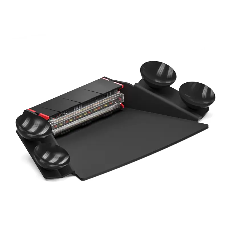 Black Feniex Q Series 1X dash light with suction cups showing serial technology for light heads