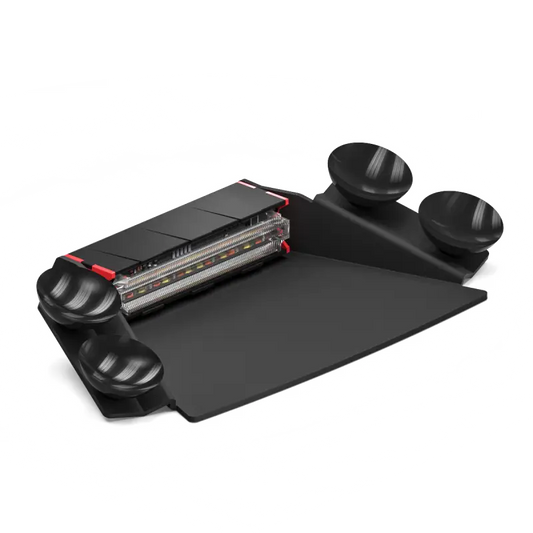 Black Feniex Q Series 1X dash light with suction cups showing serial technology for light heads