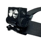 Black Dual-LED Headlamp with j-hook buckle attachment and magnetic charging, Explorer HL-10