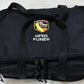 Black Wildland Fire Gear Bag with Suede Leather Wrap and Dual Compartments