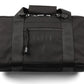 Black duffel bag with nylon straps for Deluxe Pistol Case and secure locking gun compartments