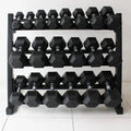 SFE 48 inch 3 tier dumbbell rack for efficient dumbbell storage and organization